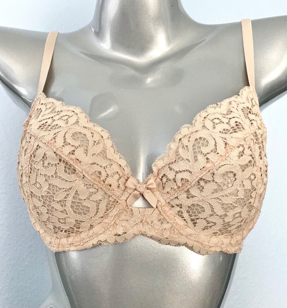 Victoria's Secret Nwt Body by Victoria Champagne Lace Unlined Demi Underwire Bra